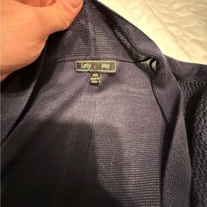 Lety & Me Women's Navy Cardigan Sweater